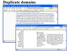 Duplicate Domains